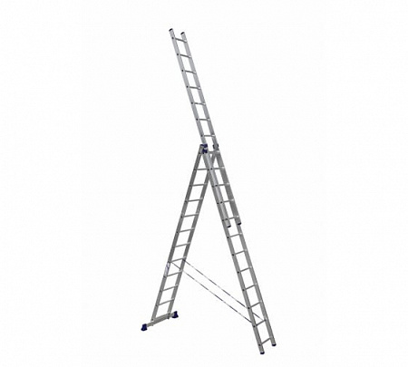 Трехсекционная универсальная алюминиевая лестница Алюмет Серия H3 5312